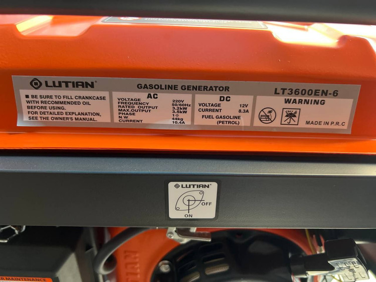 موتور برق لوتیان مدل LT3600EN-6 ظرفیت ۳/۵ کیلو وات استارتی
