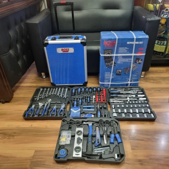 جعبه ابزار باس مدل Box_187 شامل ۱۸۷ پارچه