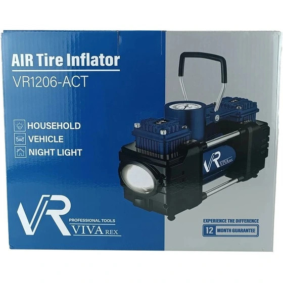 کمپرسور فندکی ویوارکس مدل VR1206-ACT با باتری ۱۲ ولت و ۱۵ آمپر