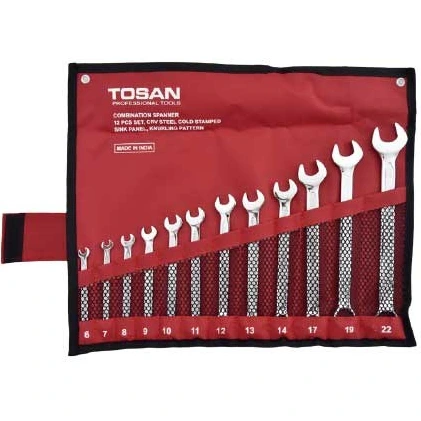 ست آچار یکسر تخت و رینگی توسن مدل TL101-S12