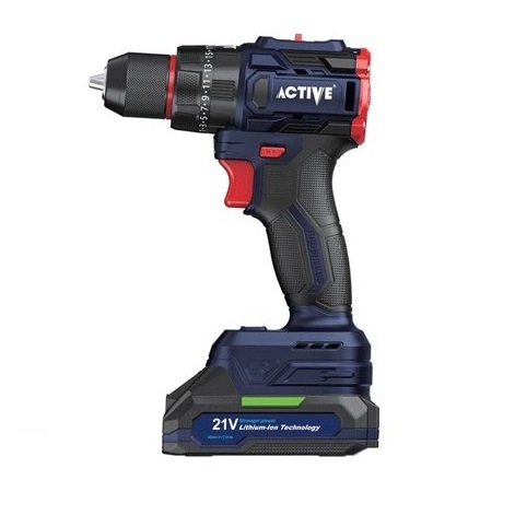 دریل شارژی 21 ولت براشلس چکش AC-3221BL اکتیو (با ضمانت شرکتی)